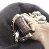 Used BVLGARI Logo Mania Shoulder Bag Canvas Leather Beige Brown Used Women