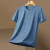Camiseta de Manga Corta de Seda de Hielo Camuflada para Hombre, Camiseta Fina Holgada de Secado Rápido, Ropa Deportiva para Correr, Top Elástico para Hombre, Talla Grande