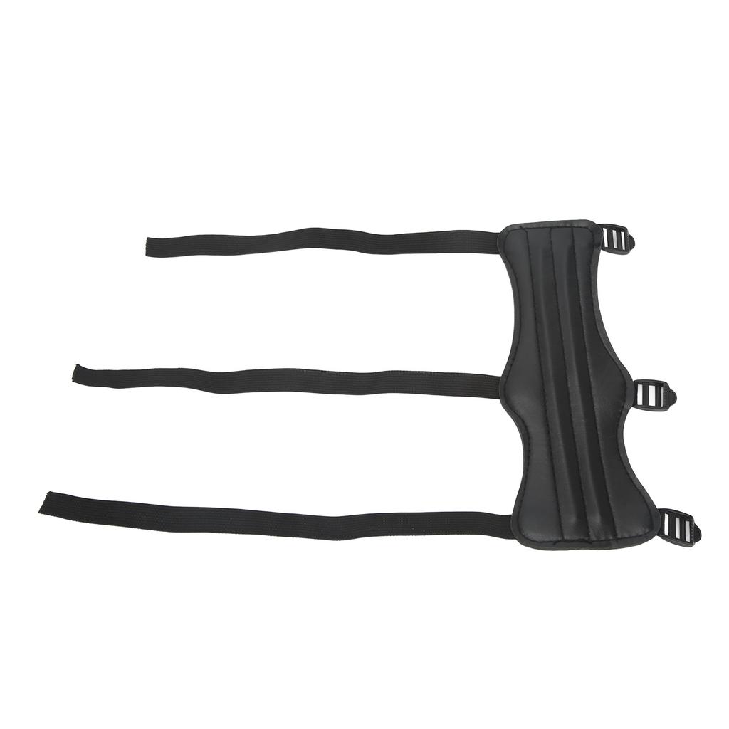 Shooting Arm Protector PU Leather Black Universal Archery Arm Guard for Archery Hall Scenic Spot