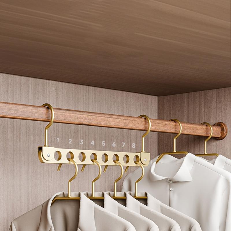 Space Saving Lightweight Garment Rack 6/8 Hooks For Scarves Ties Towels Foldable Storage Solution Closet Essential