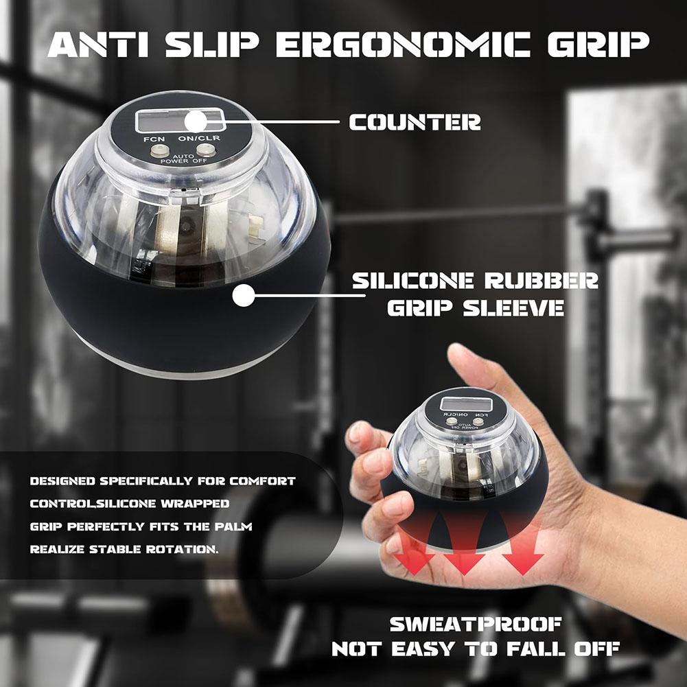 Self-Starting Wrist Power Gyro Ball Forearm Gyro Ball Wrist Exerciser Hand Wrist Forearm Trainer for Exercise Joint and Muscle