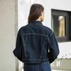 European and American Spring and Autumn New Women's Rolled Edge Sleeve Denim Jacket Jacket