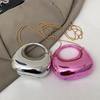 Women's Shiny Mini Crescent Chain Bag - Exquisite Lipstick & Coin Crossbody Purse