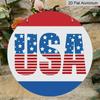 2D Flat Retro Aluminum Wall Decorations In Various Sizes. American Independence Day Patriotic Theme, American Flag Red, White, and Blue Patriotic