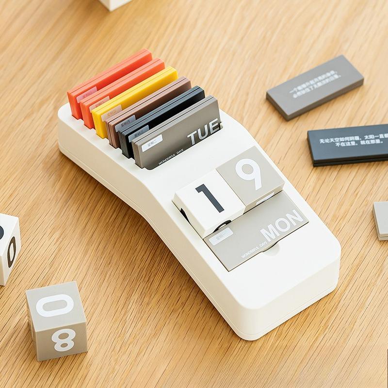 Creative Curved Perpetual Calendar, Desktop Fun Calendar, Cultural Office Supplies, Small Ornaments