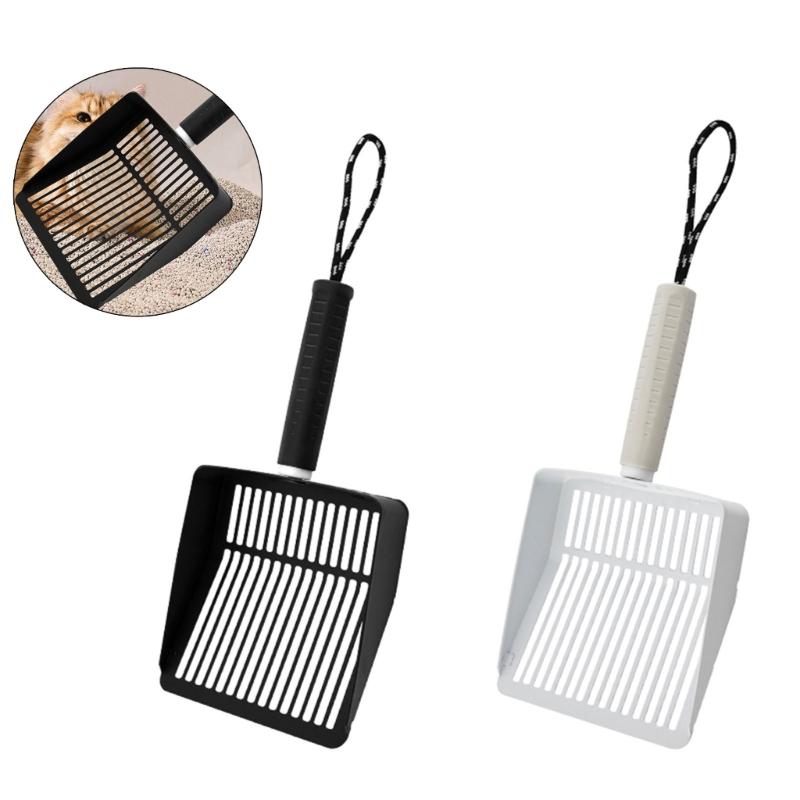 MultiPurpose Cats Litter Scoops Stainless Steel Handle for Household Cage Cleaning Litter Cleaning Tool