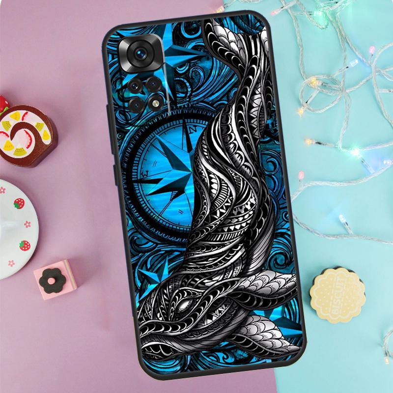 Sailing Compass Nautical Sea Turtle Case For Xiaomi Redmi Note 13 Pro 14 9 10 11 12 9S 10S 11S 12S Redmi 14C 10C 12C 13C Cover