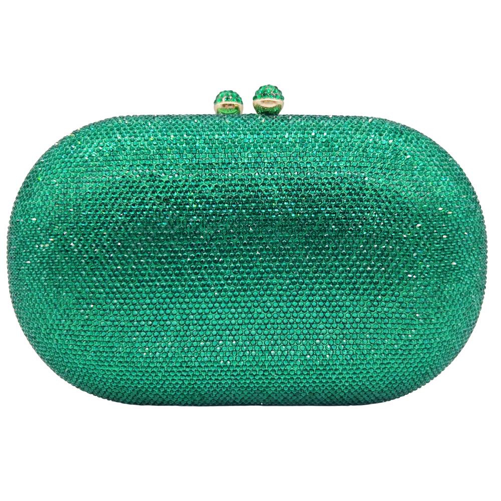 Op Voorraad Strass Avondtasje: Effen Avondtas met Diamanten