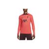 Nike Dri-FIT Letter Print Half-Zip Stand Collar Long Sleeve Soccer Shirt Men Tops Orange DM2457-661