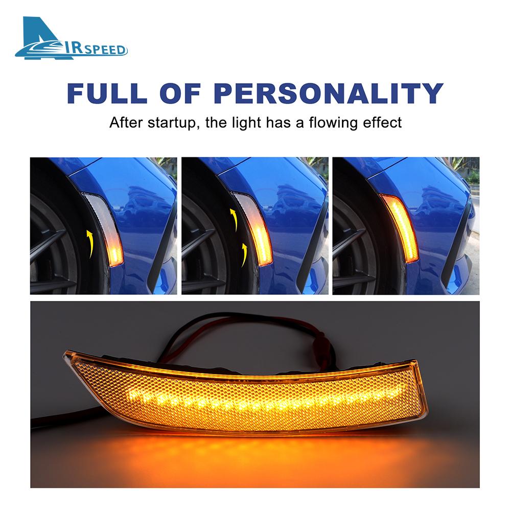 2 Stück Lichter für Subaru BRZ Toyota GR86 2025 2025 2025 2025 Auto Gelb Frontblinker LED-Lampe Seitenmarkierungsleuchte Blinker Leuchte