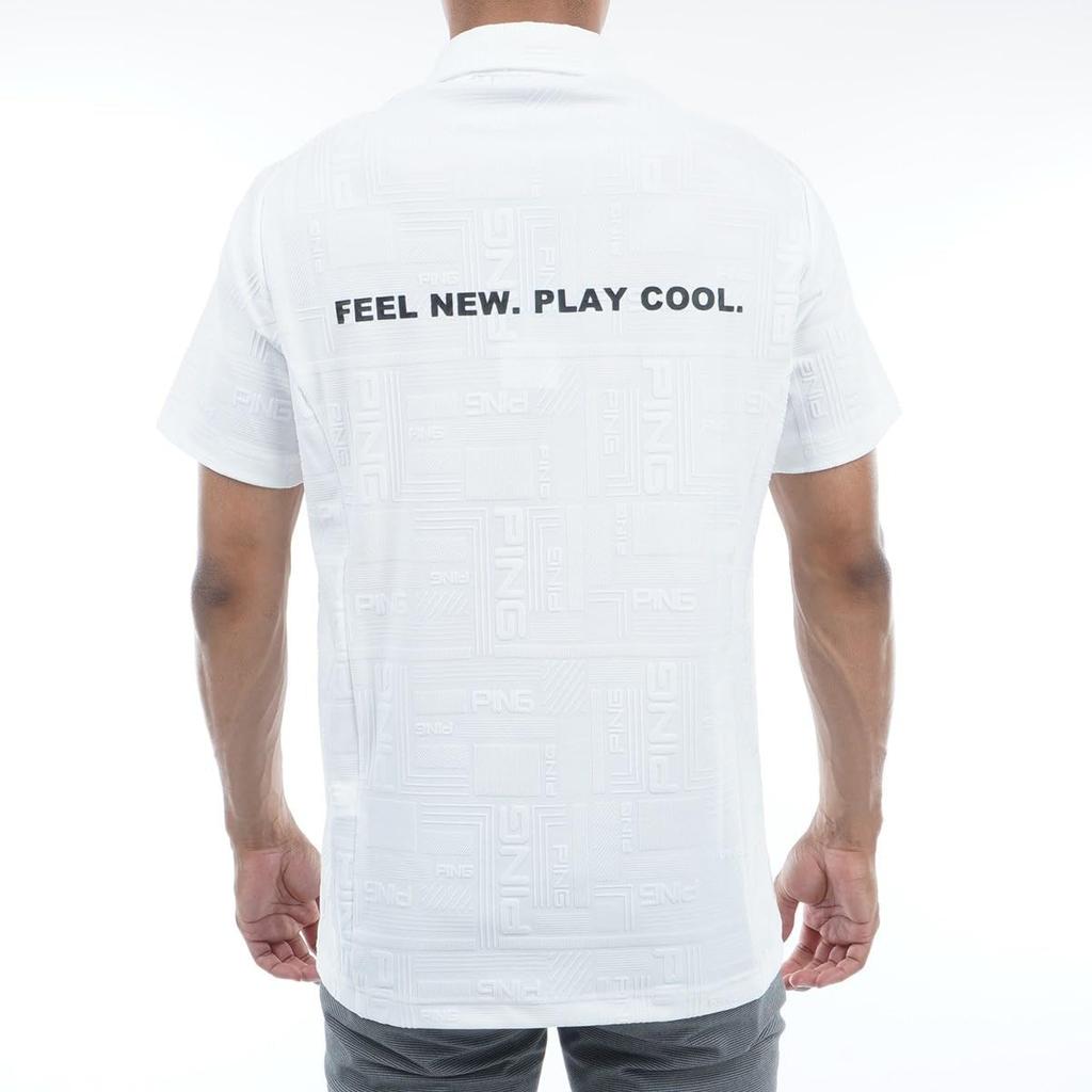 Short Sleeve Polo Shirt Suitable for Golf 3L [Pin Apparel] Men's (All-Directional Stretch, Setup) / / 621-3260801 030_White
