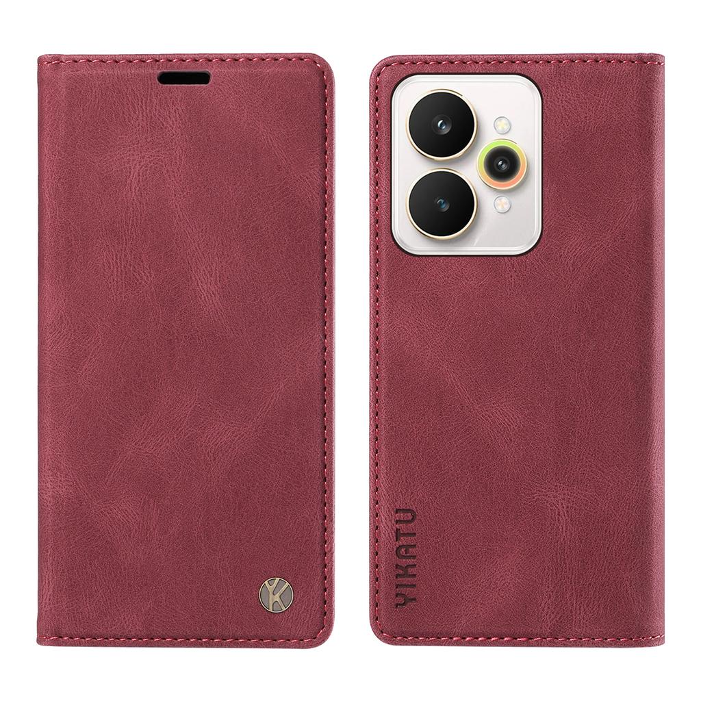 For Realme 15 Pro 5G/Realme 15 5G Leather Cover YIKATU YK-004 Skin-Touch Wallet Phone Cases