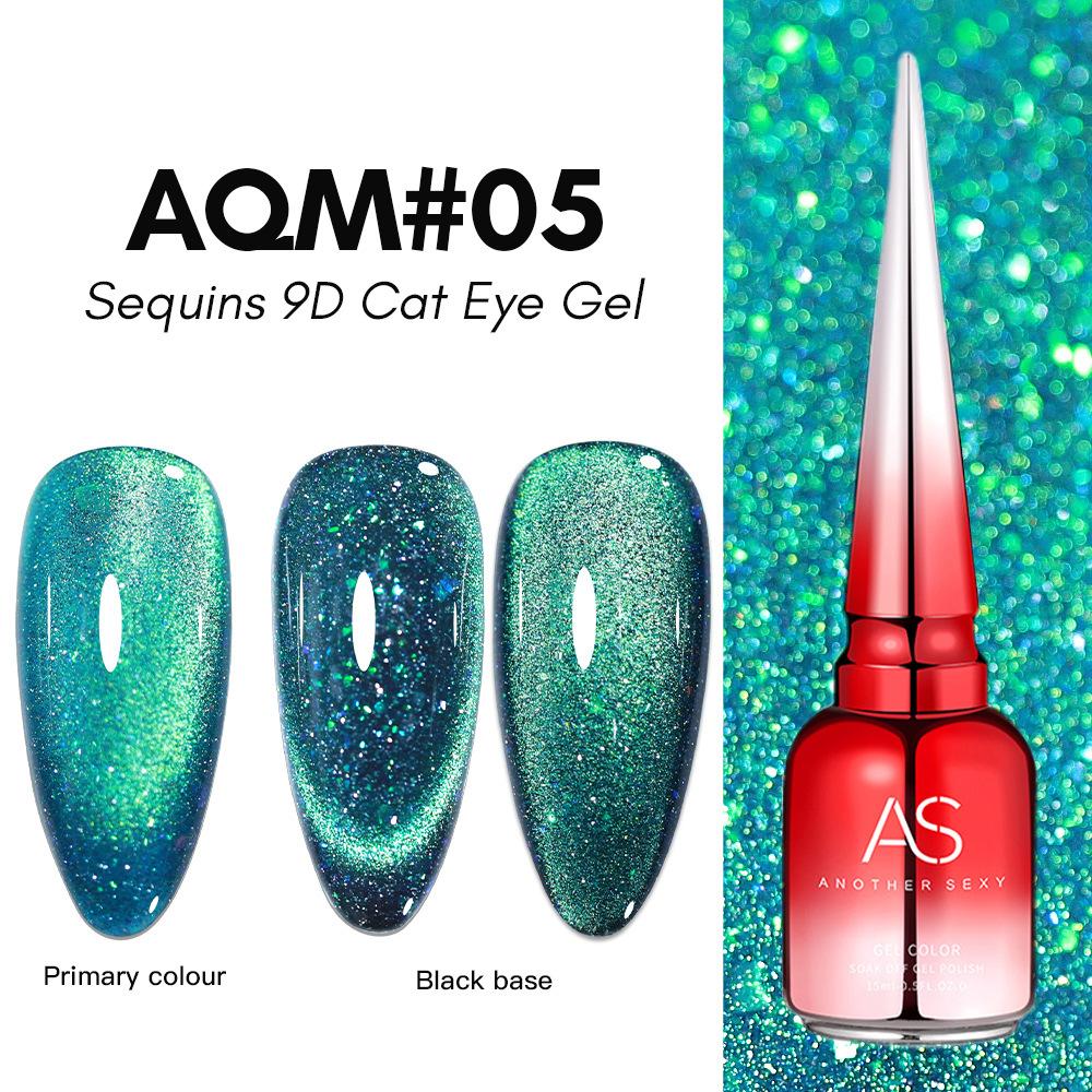 Universal Colorful Cat's Eye Glue Nail Polish Glue Laser Rainbow Glare Spar Rainbow Cat's Eye