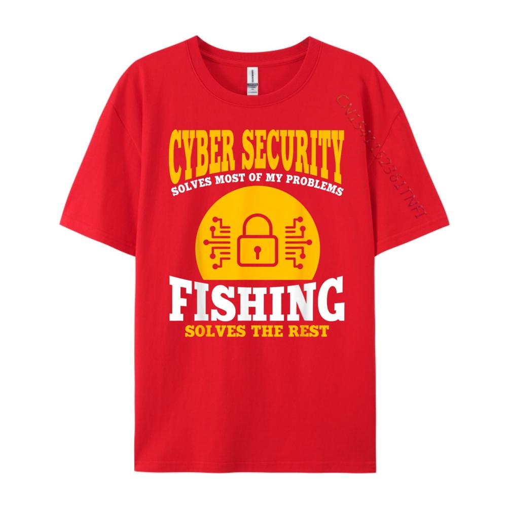 Funny Cyber Security Fisherman Outfit Computer Science Street Wear T Shirt Funny T Shirts Halloween