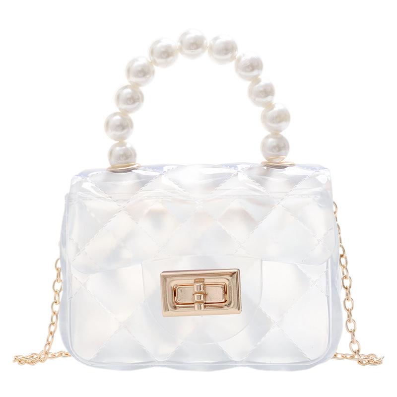 Jelly Bag South East Asia Children'S Bag Chain Pearl Handbag Rhombus Women'S Bag