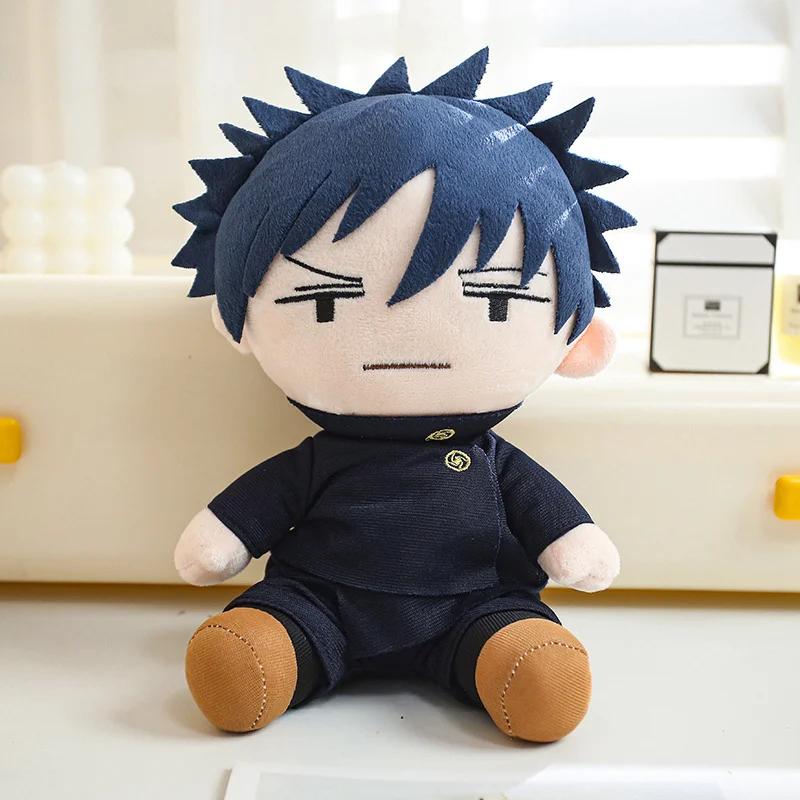Jujutsu Kaisen Plush Doll Gojo Megumi Toge Three Roles Soft Fluffy Sitting Stuffed Figure Gift For Anime Manga Fans Desk Decor