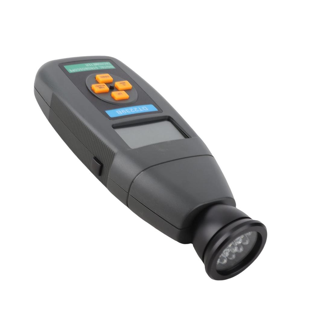DT2239B Digital Stroboscope Photoelectric Flash Tachometer Revolution Meter Portable Handheld Revolution Meter