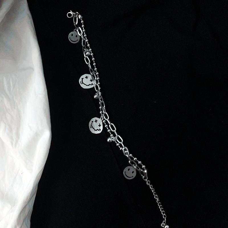 Alloy Personalized Hip-Hop Bracelet Men'S And Women'S Metal Chain Simple Atmosphere Versatile Jewelry