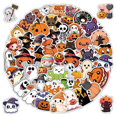 50-teilige Halloween Klassiker Aufkleber - Dekorative Abziehbilder für Notizbücher, Handyhüllen, Kürbisse & Journale