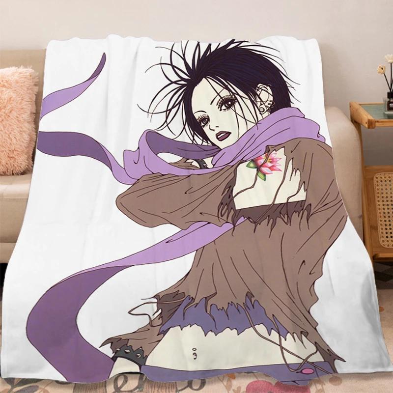 Anime Girls Nana Flannel Blanket 3d Printed Picnic Blankets Warm Soft and Comfortable Throw Blanket Home Travel Birthday Gift