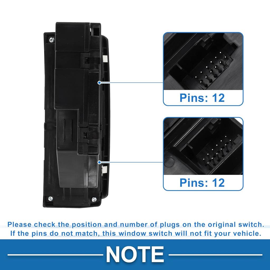 Power Window Switch No.61316962506 Window Control Switch for BMW X5 2000-2006 Black