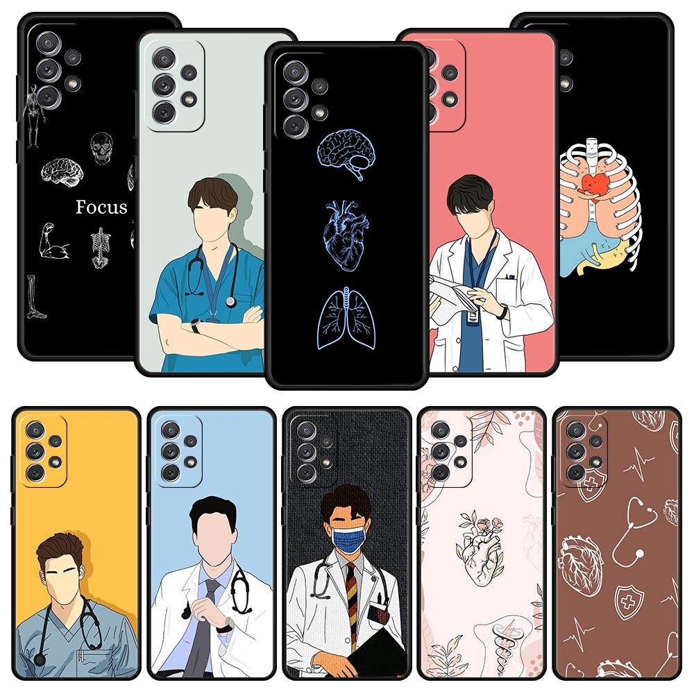 Doctor Nurse Medical Medicine Case for Samsung A51 A71 A21S A12 A15 A25 A31 A41 A23 A33 A53 A73 A05S A13 5G A35 A55 Cover
