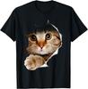 Cat Shirt, Cat Tshirt, Cat Torn Cloth Shirt, Kitten,Kitty T-Shirt Unisex T-Shirt