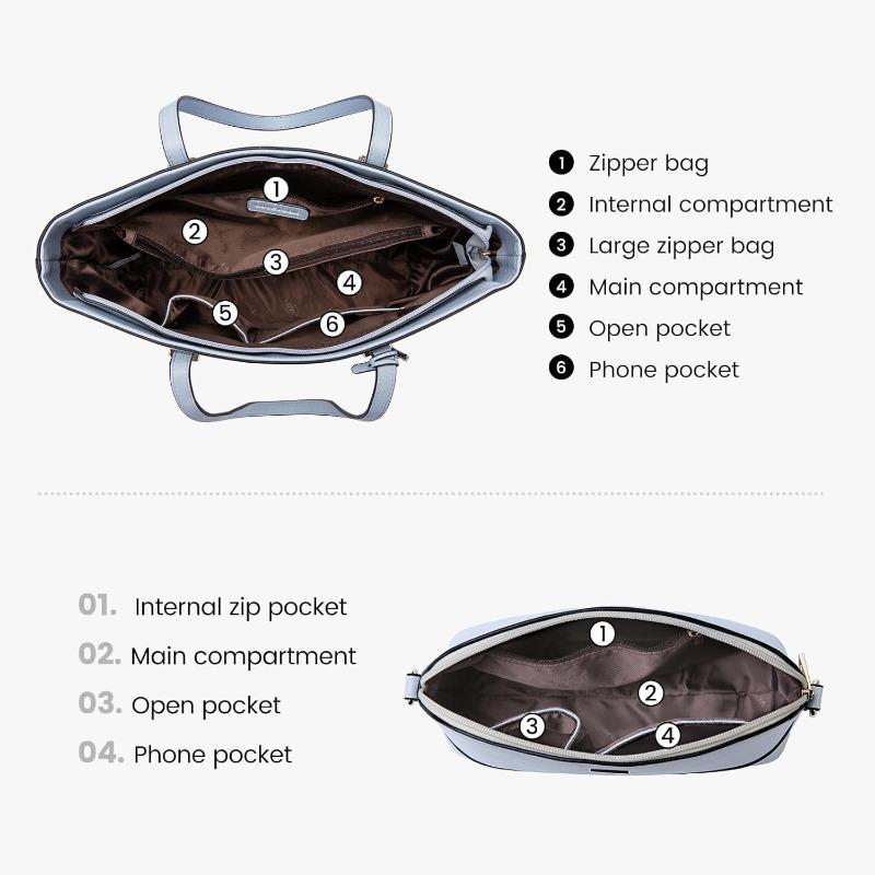 Purses for Women Fashion Handbag Set Tote Bags Shoulder Bag Top Handle Satchel Bags