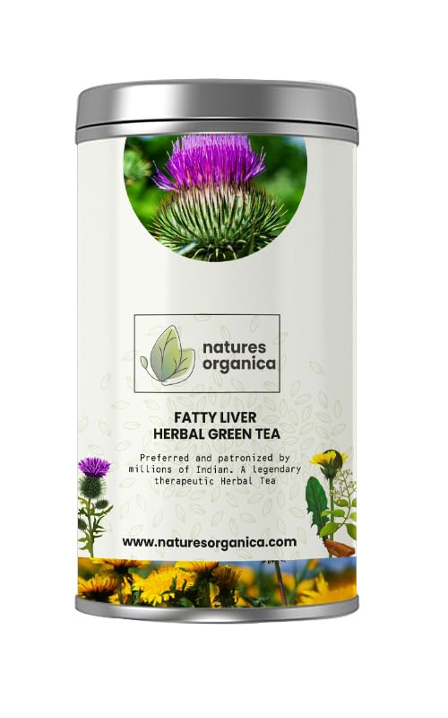 Natures Organica Fatty Liver Support Herbal Tea | Liver Cleanse & Detox Tea with Ayurvedic Herbs | Supports Healthy Liver Function, Digestio