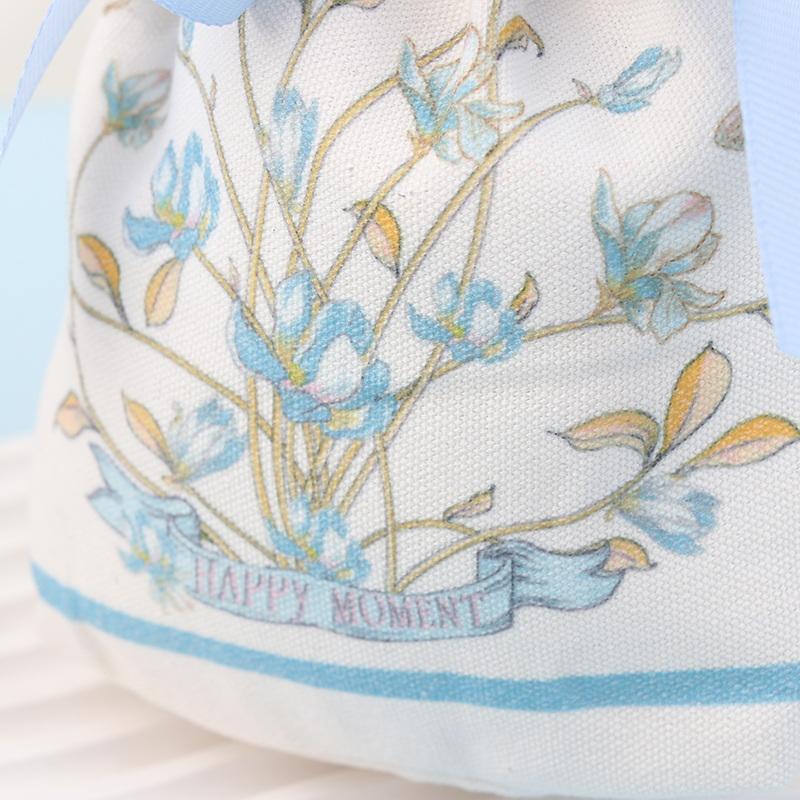 Retro Flower Handheld Candy Bags Wedding Gifts Packing Bags Portable Drawstring Candy Storage Bags