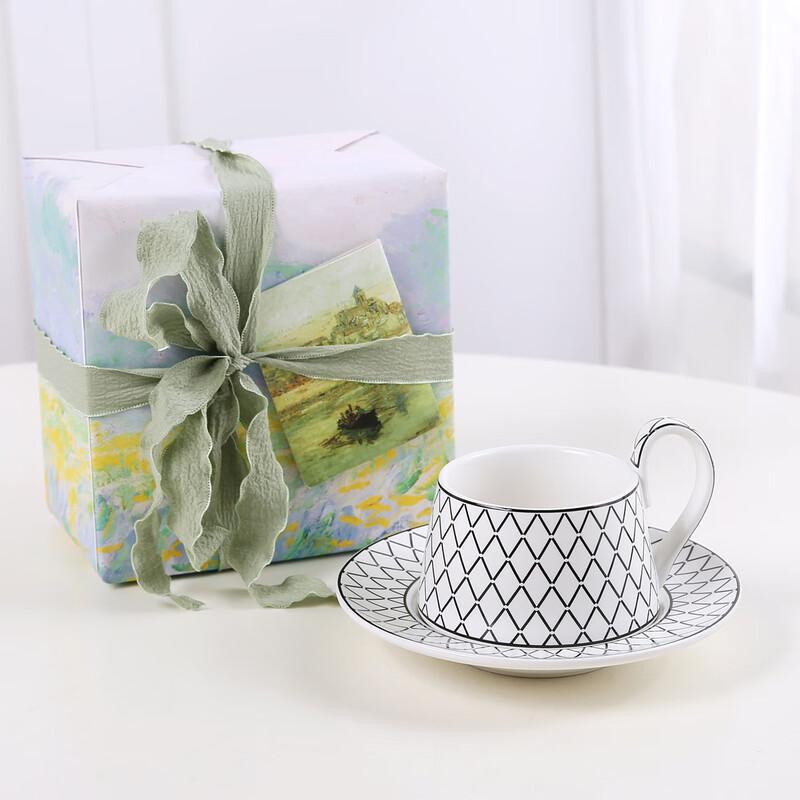 Ceramic Coffee Cup and Saucer Set