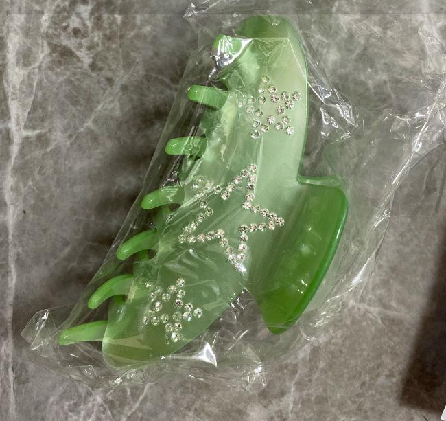 YHJ 2023 Acetate Rhinestone Star Hair Clip - Large Shark Clip for Updo
