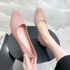 New Slope Heel Single Shoes Women's Fashion Simple Shallow Mouth Pointed Beanie Shoes Casual Retro One-pedal Flat Lazy Shoes