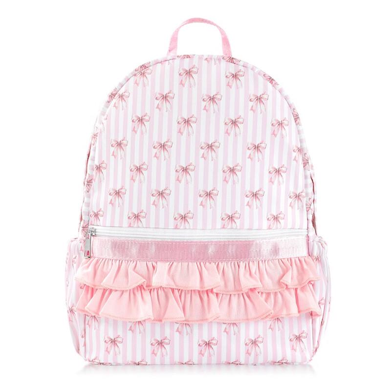 Li Shen Ruffle Trim Floral Bowknot Backpack