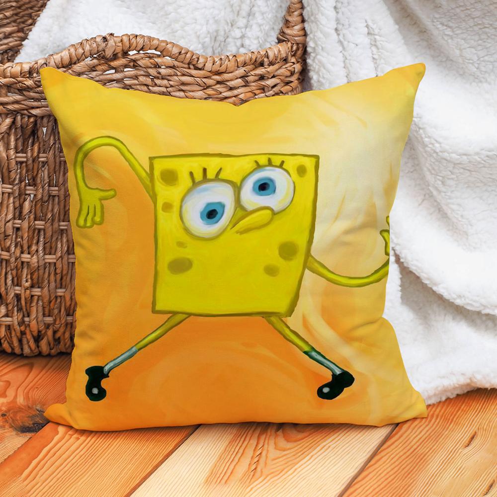Art Monster Squid S-SquarePants Octopus Brother Pillow Case Home Cushion Cover Suitable For Office Sofa Car Suitable For All