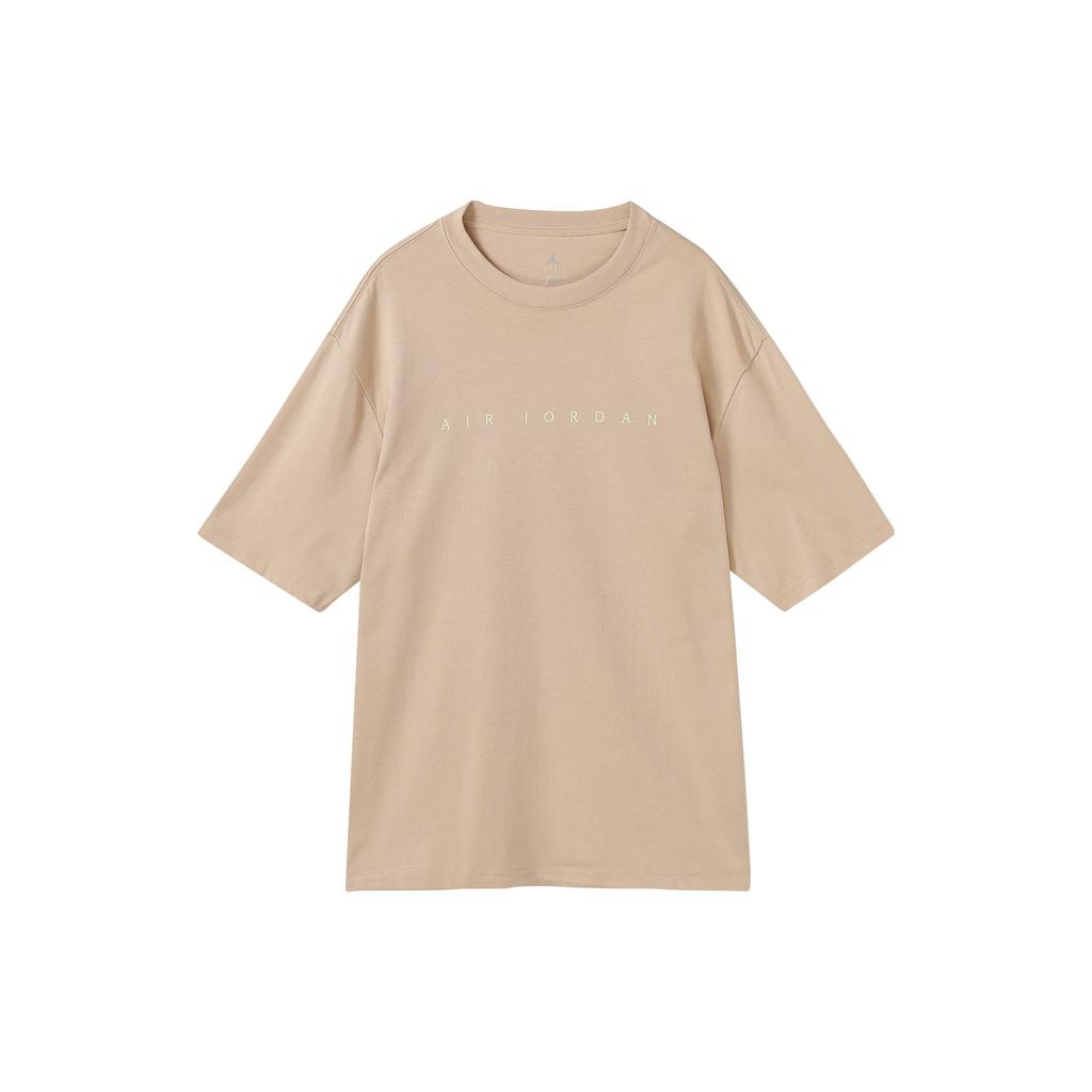 Jordan X Union Collaborative Logo Print Round Neck Short Sleeve T-Shirt Men Tops Beige DV7344-296