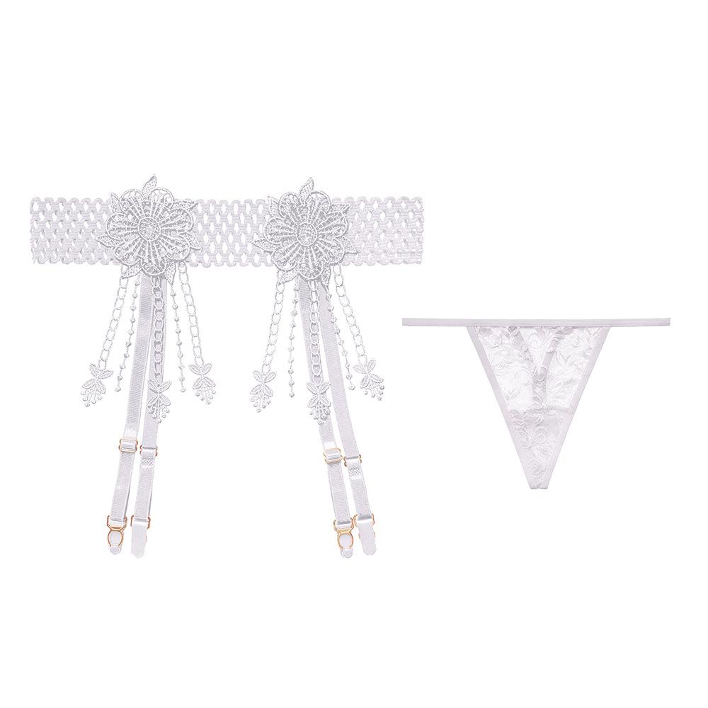 Sexy Women lingerie Stockings Garter Belt Set Lace Tassel Open Crotch Lingerie Sexy Hot Erotic Lace Porn Erotic Lingerie