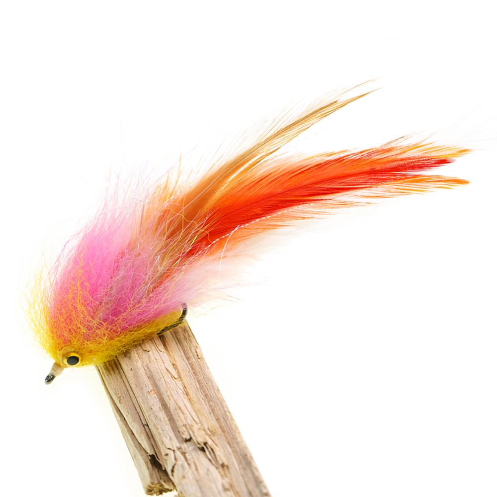 1/ 2PZ Misura 1/0 Occhi di Pesce 3D Mosca Streamer Pesca in Acqua Salata Salmone Luccio Trota Iridea Muschio Lure per Pesca a Mosca