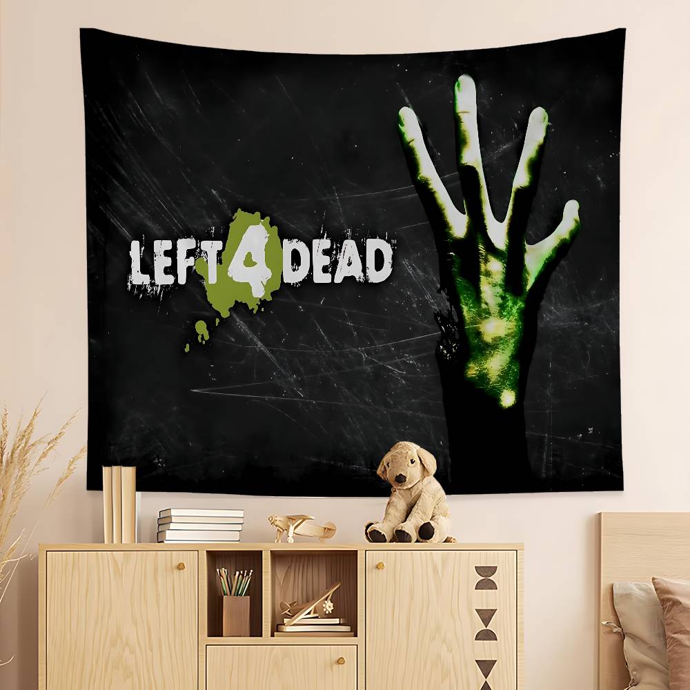 Heißes Actionspiel Left 4 Dead Anime Wandteppich Hippie Blume Wandteppiche Schlafsaal Dekor Günstige Hippie Wandbehang