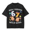 Men Bruh I Survived 67  33 Days of School 100th Day of School T Shirts  Clothes Summer Vintage Short Sleeves T Shirt O Neck