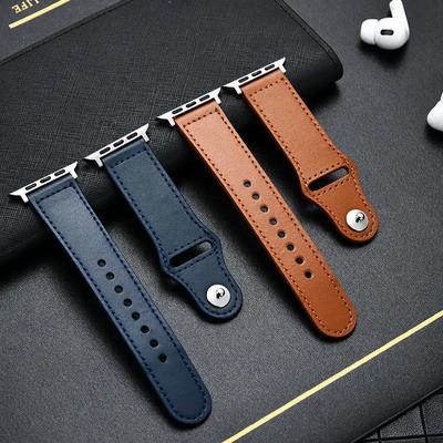 Leather Strap For Apple Watch Band Ultra 49mm 44mm 40mm 38mm/42mm Sport Loop Bracelet iWatch Series 9 8 7 3 4 5 6 Se 41mm/45mm