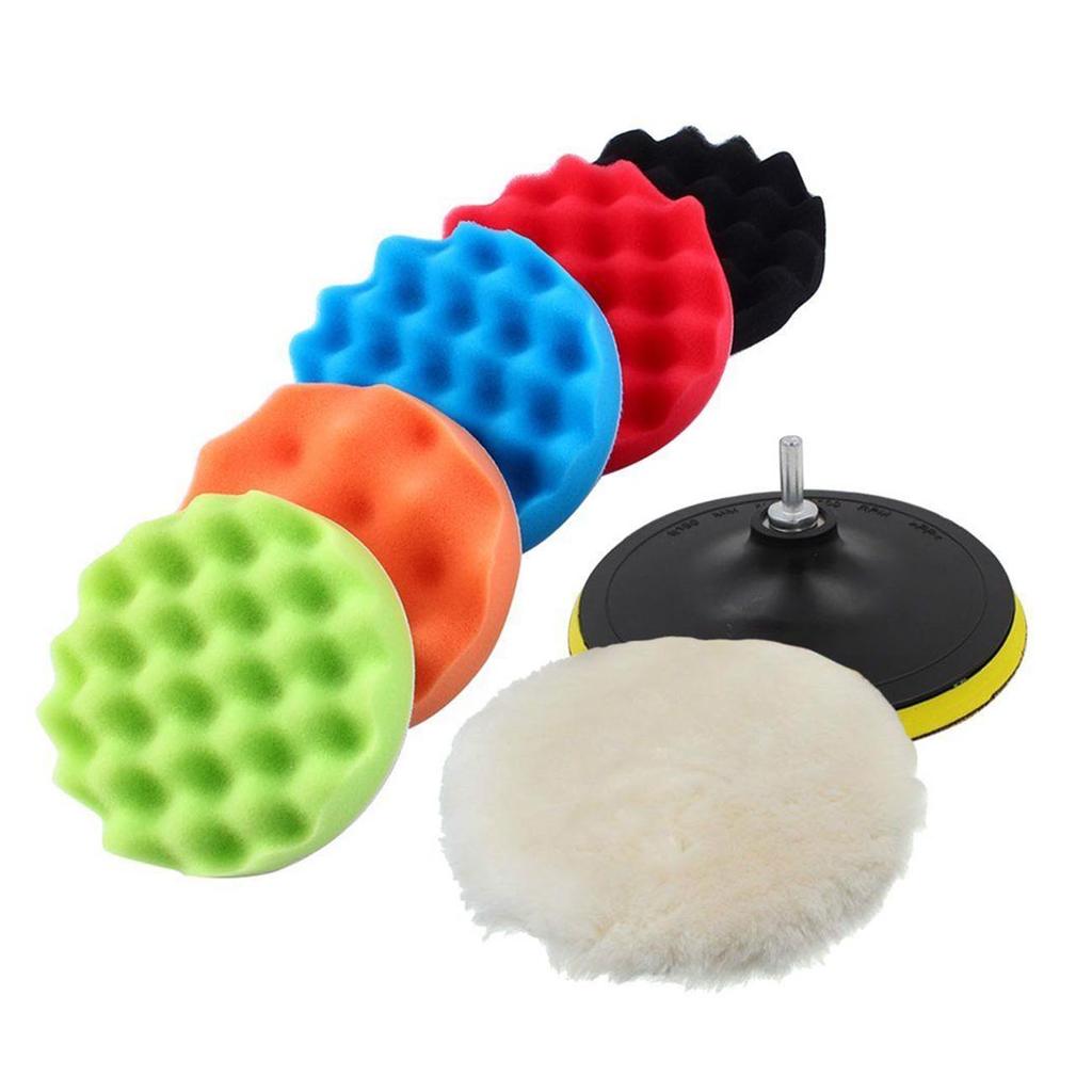 5inch 12ps Car Polishing Pads Drill Sponge Buffing Waxing Clean Polish Buffer Pad for Drill Wheel Polisher