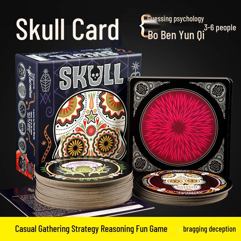 Rose und Schädel: Yarn Bluff Strategie-Brettspiel für Erwachsene