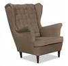Carol Scandinavian Family Furniture Wing Chair DARK BEIGE Brown Comfortable
