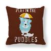 Cartoon Alphabet Dog Series Patterns Digital Printing Short Plush Pillow Covers For Car Sofa Office Cushion Cover Home Goods