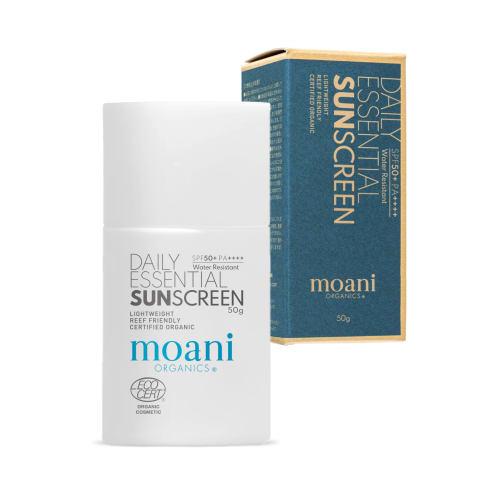 

moani organics sunscreen emulsion 50g for face/body spf50+ pa++++ uv water resistant lemongrass & lavender