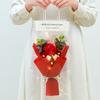 Glowing Crochet Flowers Bouquet Knitted Eternal Simulated Flowers  Valentine'S Day