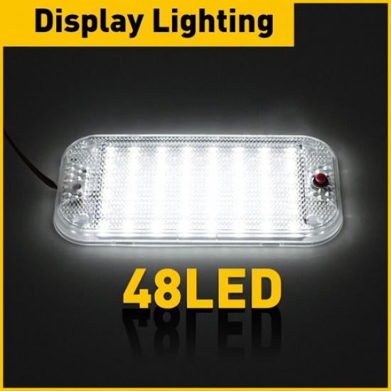 2X LED Car Interior Roof Light Ceiling Dome For Lamp RV Camper Trailer Truck