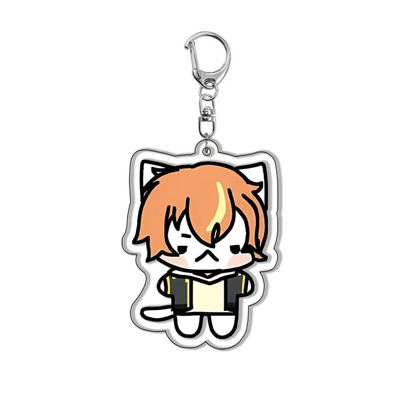 

Kawaii Cute Anime Characters Q Version Pattern Acrylic Keychain Cartoon Students Backpack Hanging Accessories Charm Gifts Toys about 5cm
