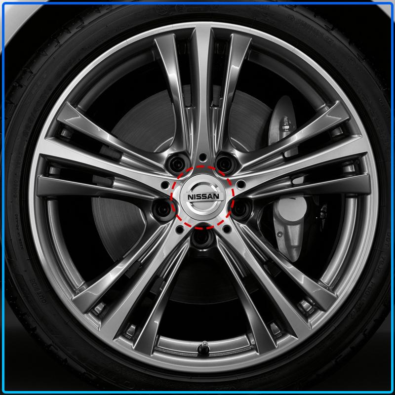 4 Pièces 60MM Cache-Moyeux de Roue de Voiture Anti-Poussière Emblème à Clipser Cache-Roue pour Nissan Nismo Qashqai X J10 J11 Trail Tiida Teana Skyline Juke X-trail